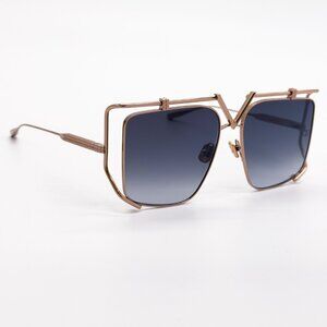 NEW VALENTINO V-LIGHT VLS-116A WOMEN GREY TITANIUM SUNGLASSES VALENTINO